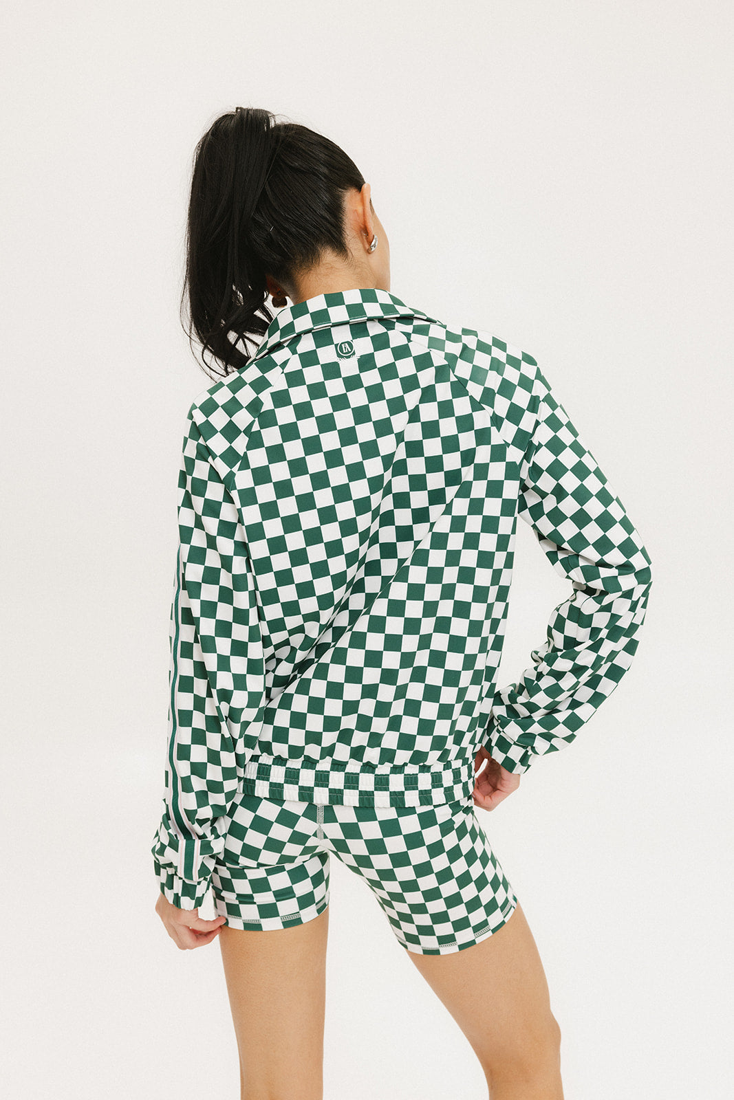 Lyla Jacket - Green/White Checkered