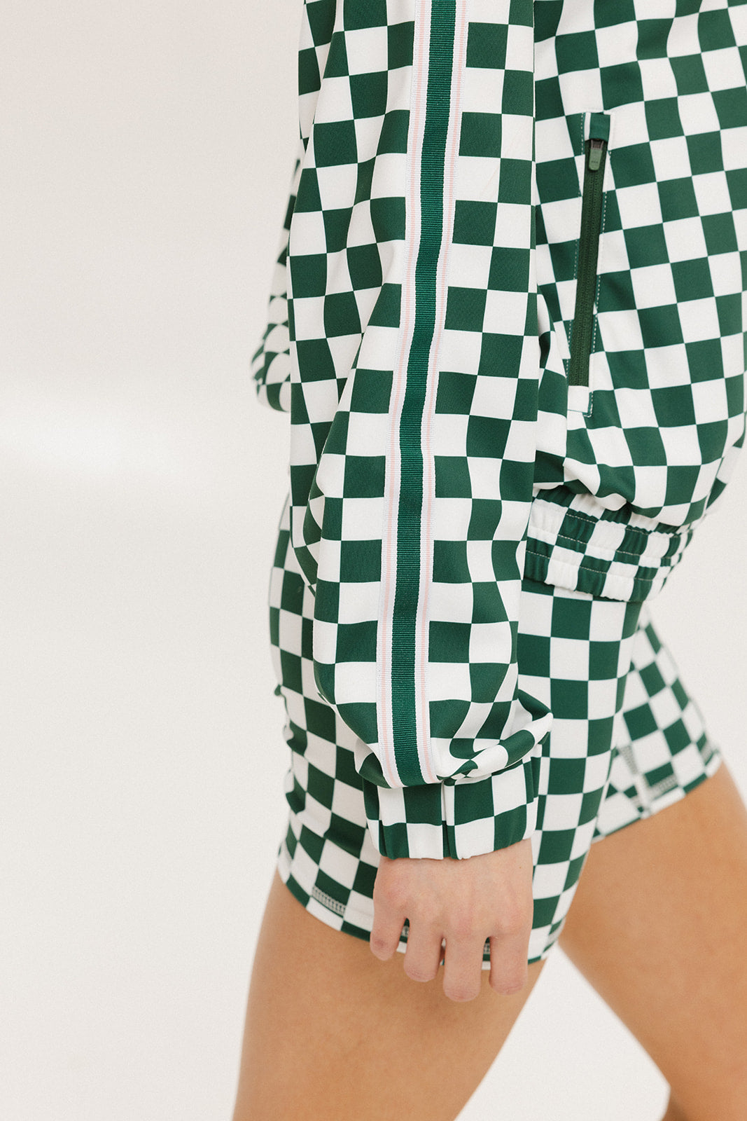 Lyla Jacket - Green/White Checkered