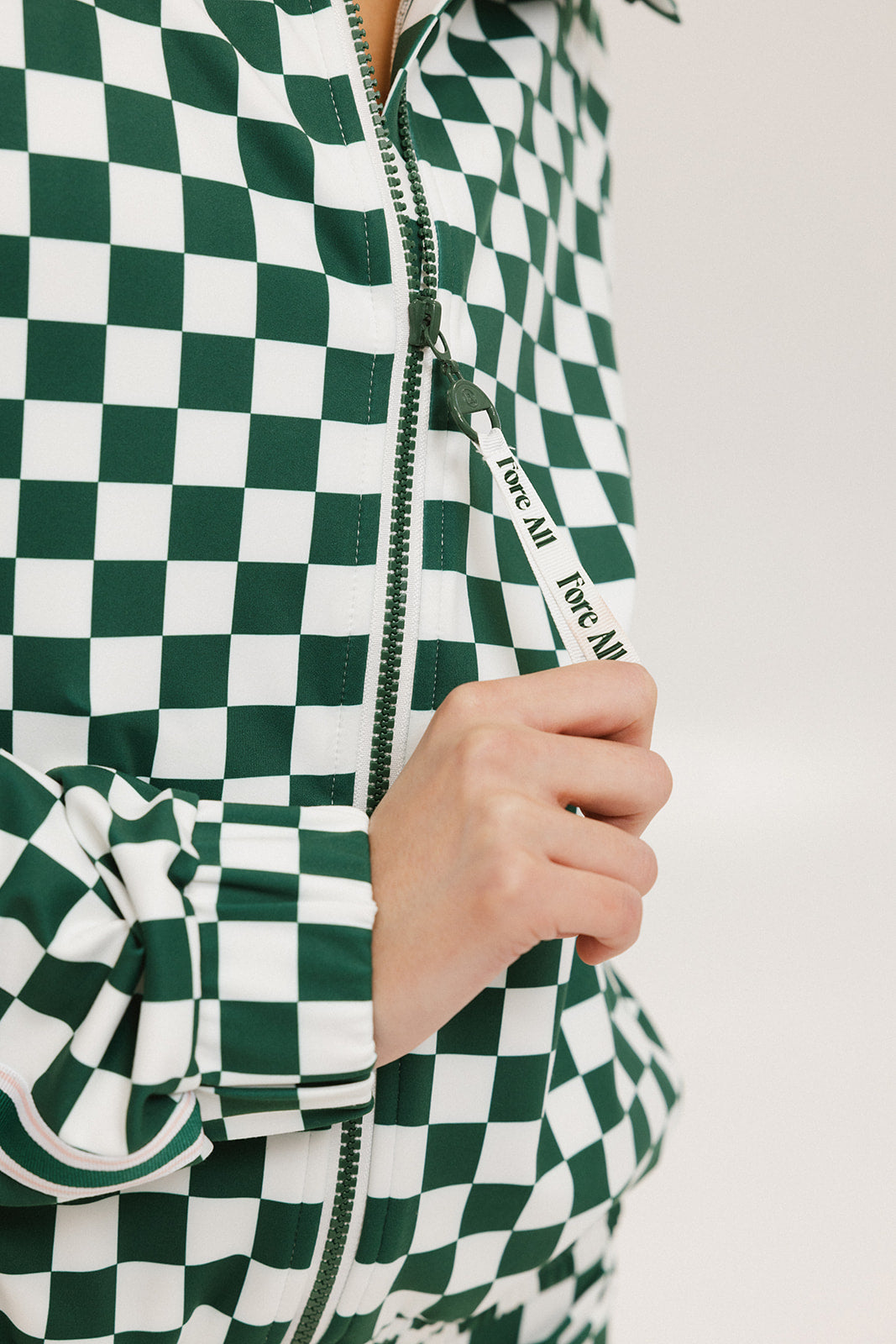 Lyla Jacket - Green/White Checkered
