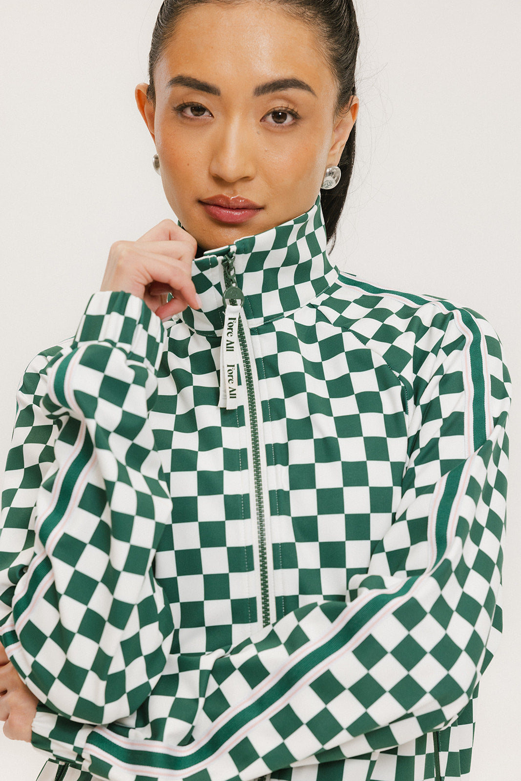 Lyla Jacket - Green/White Checkered