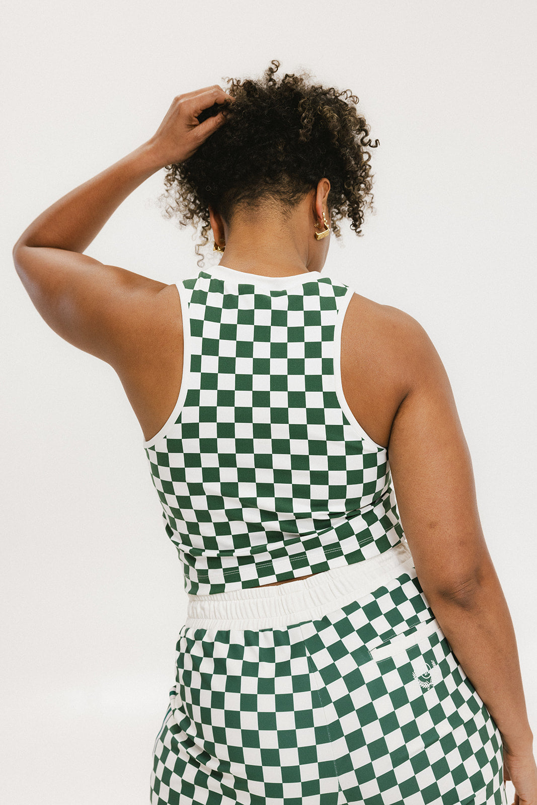 Lillee Tank - Green Checkered
