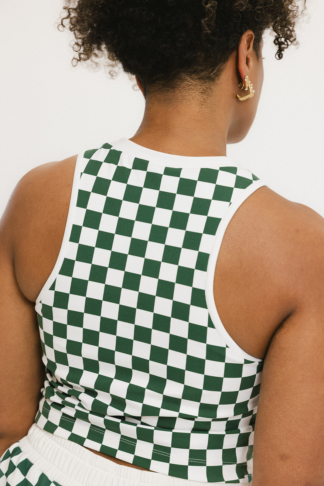 Lillee Tank - Green Checkered