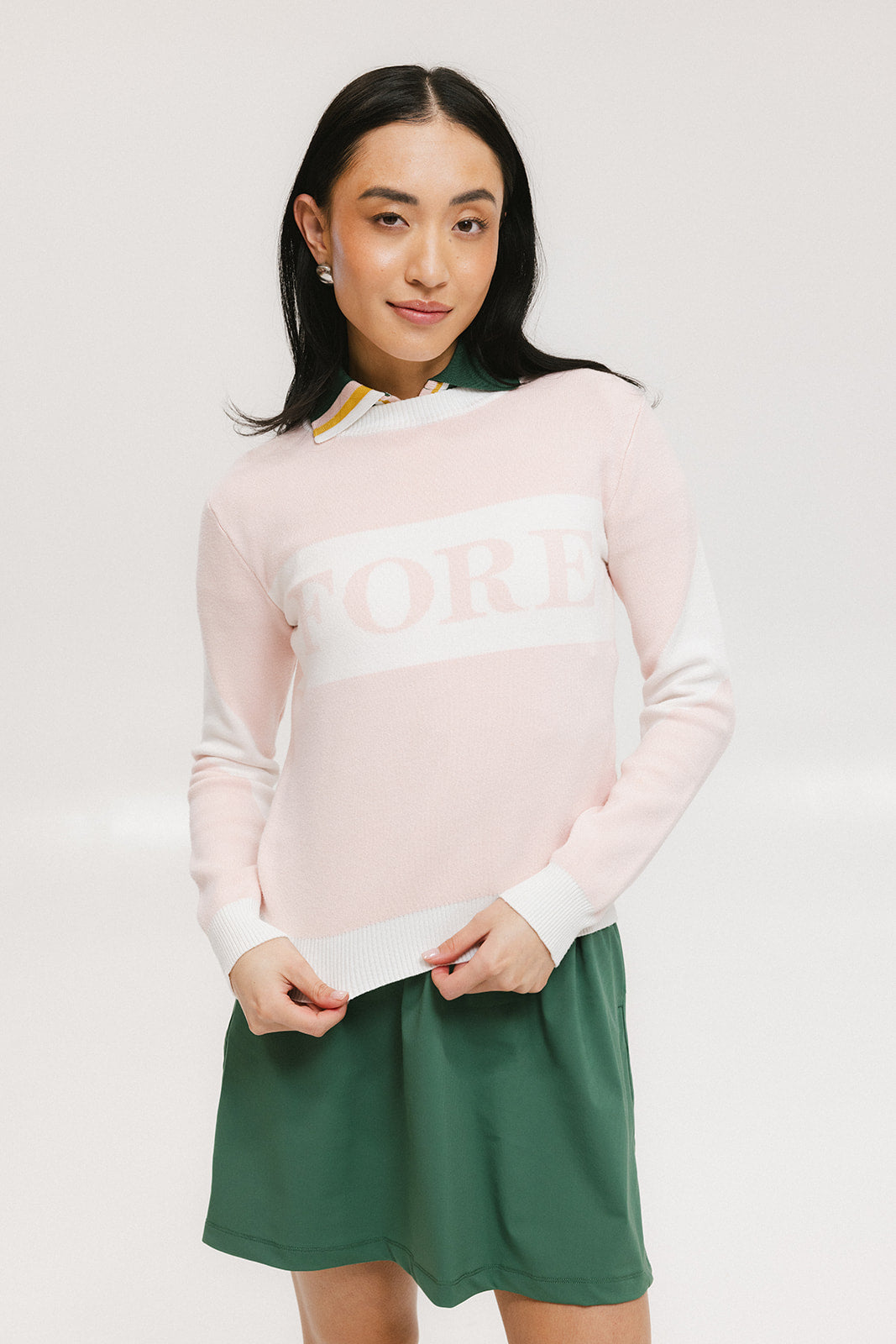 Fore Sweater - Pink/White