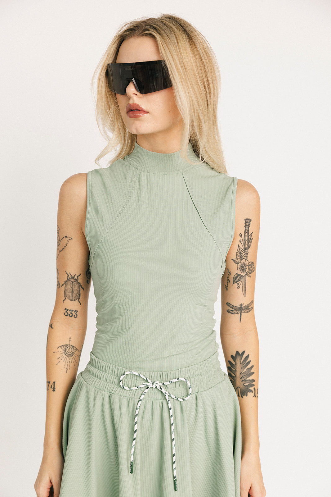 Riptide Mock Neck - Sea