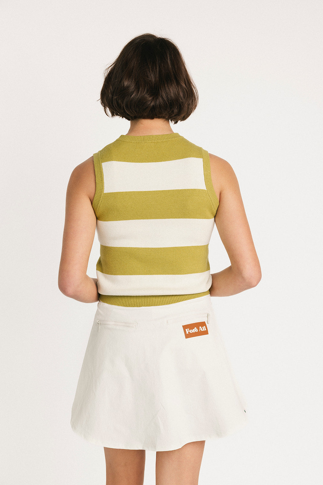 Sailor Sweater Vest - Avo/Sugar Stripes