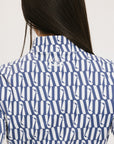 Bea Base Mock - Indigo/White Fa Pattern