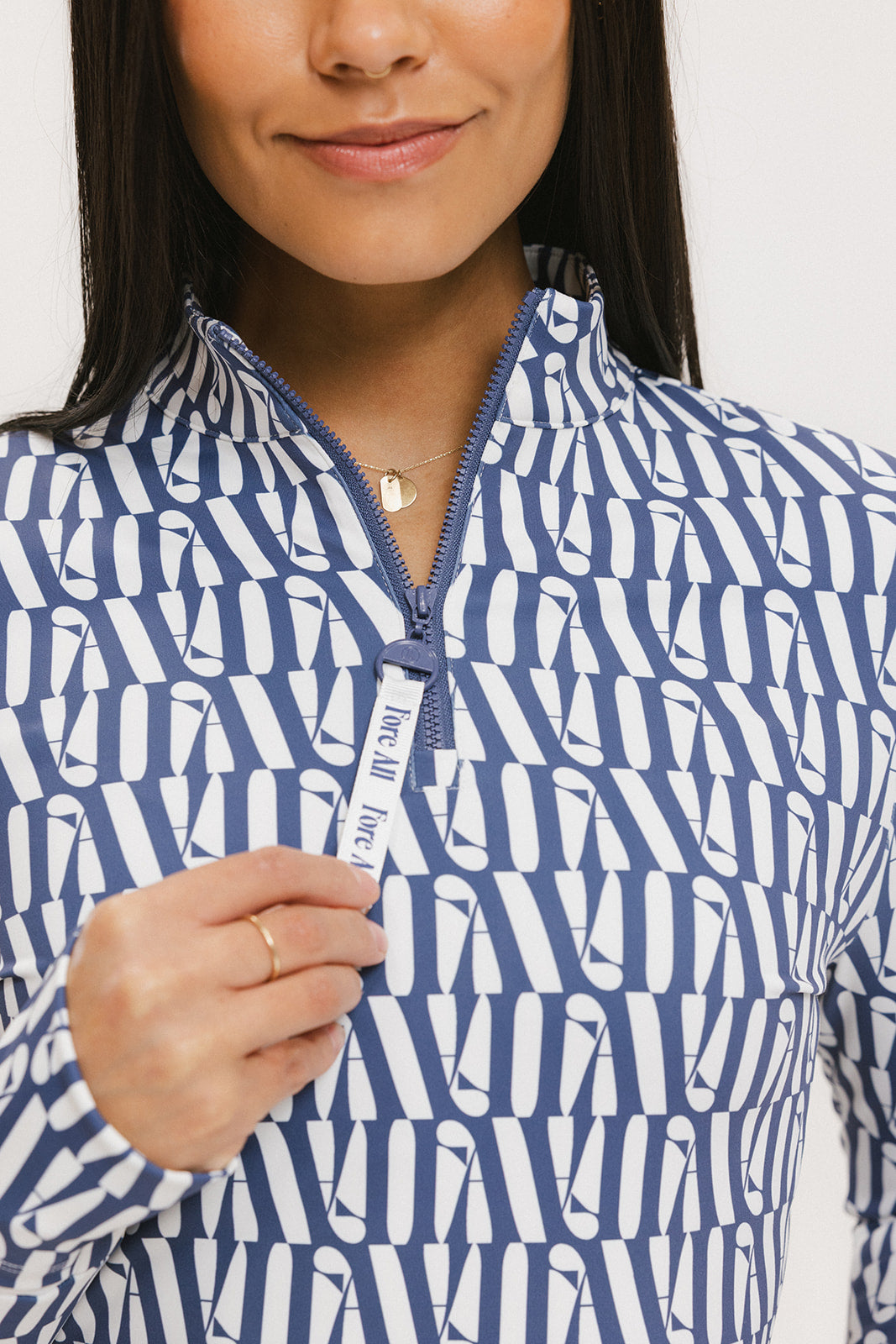 Bea Base Mock - Indigo/White Fa Pattern
