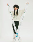 Ski Run Sweatshirt - Sugar/Green