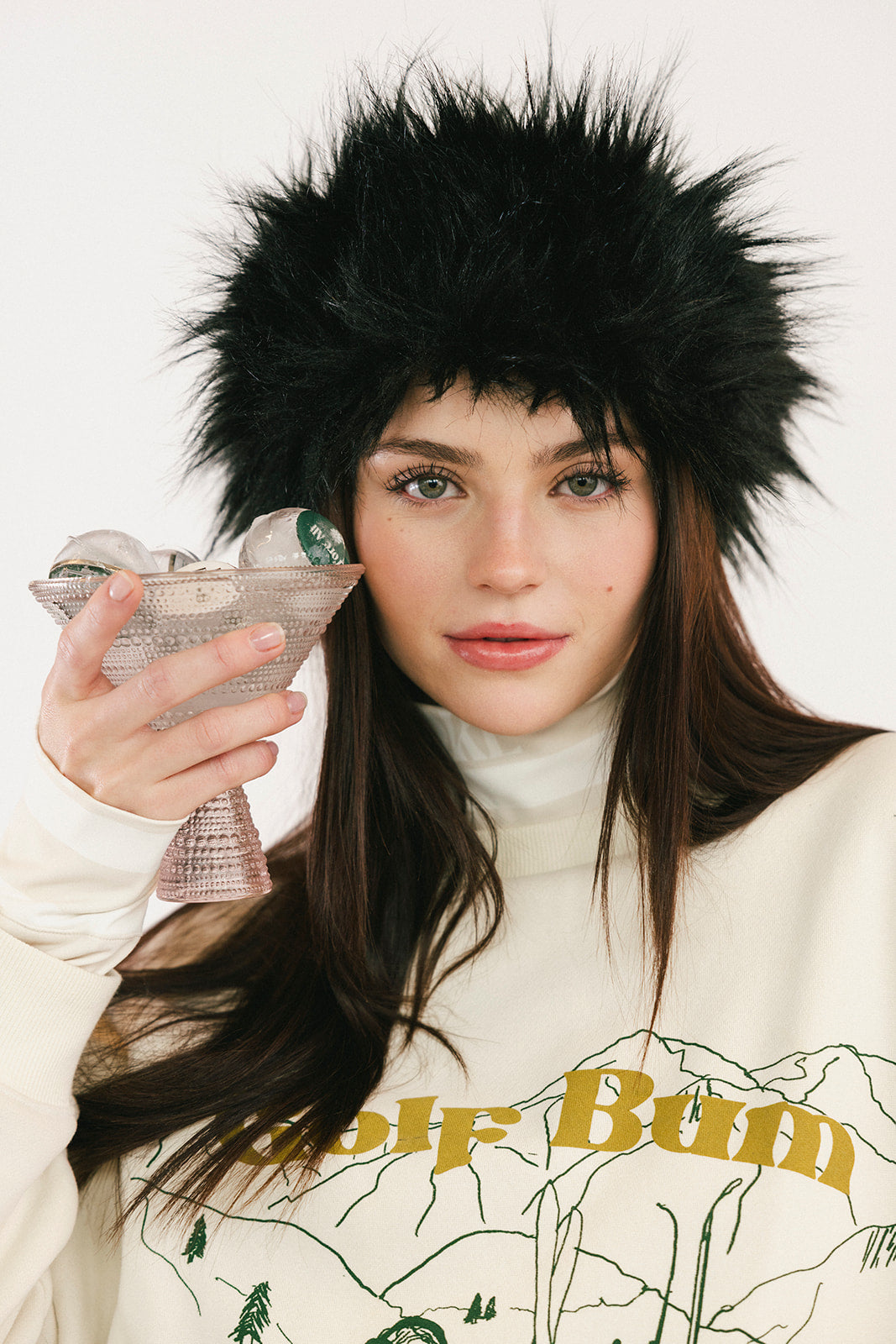 Ski Run Sweatshirt - Sugar/Green