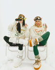 Ski Run Sweatshirt - Sugar/Green