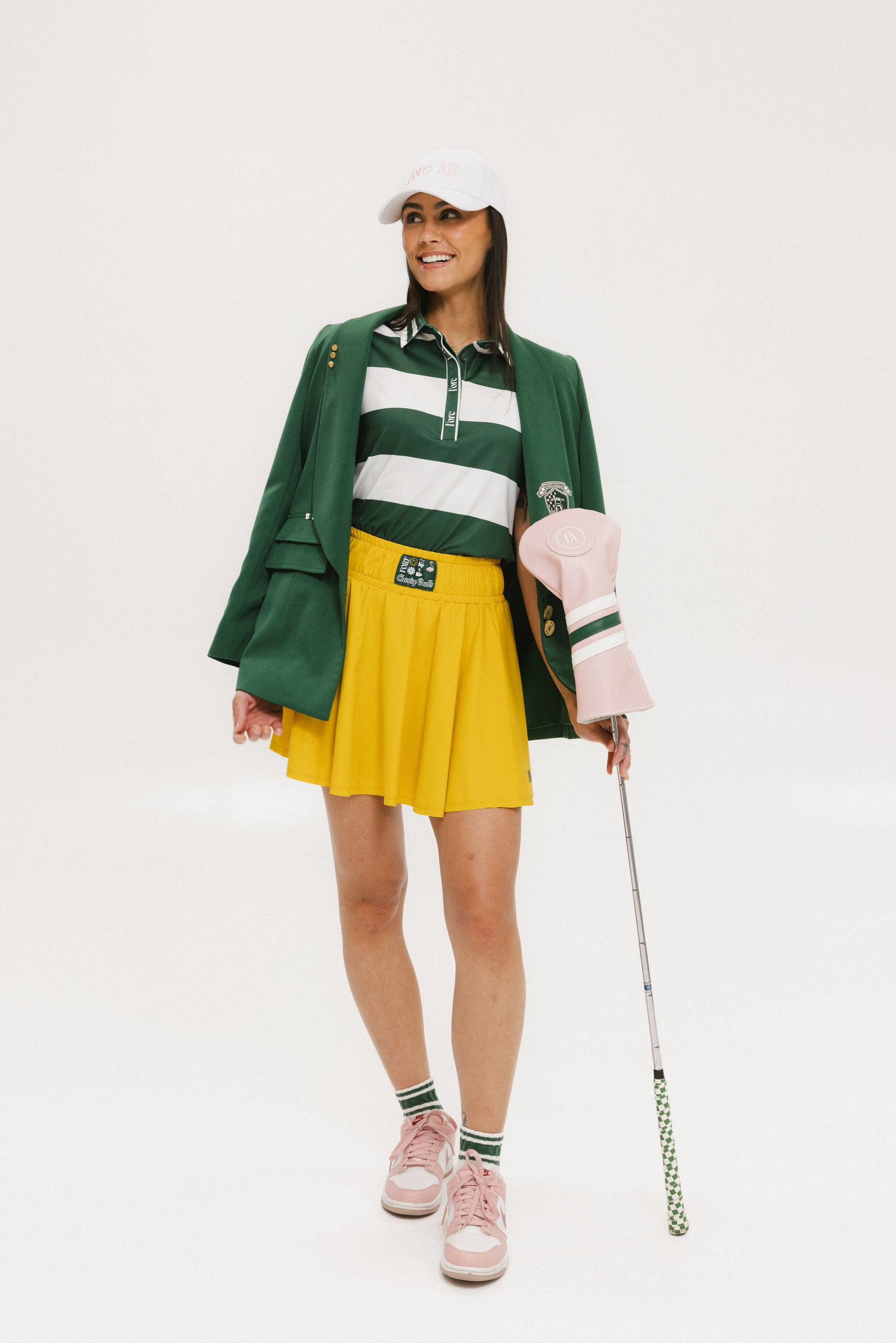 Moore Polo - Green/White Stripes