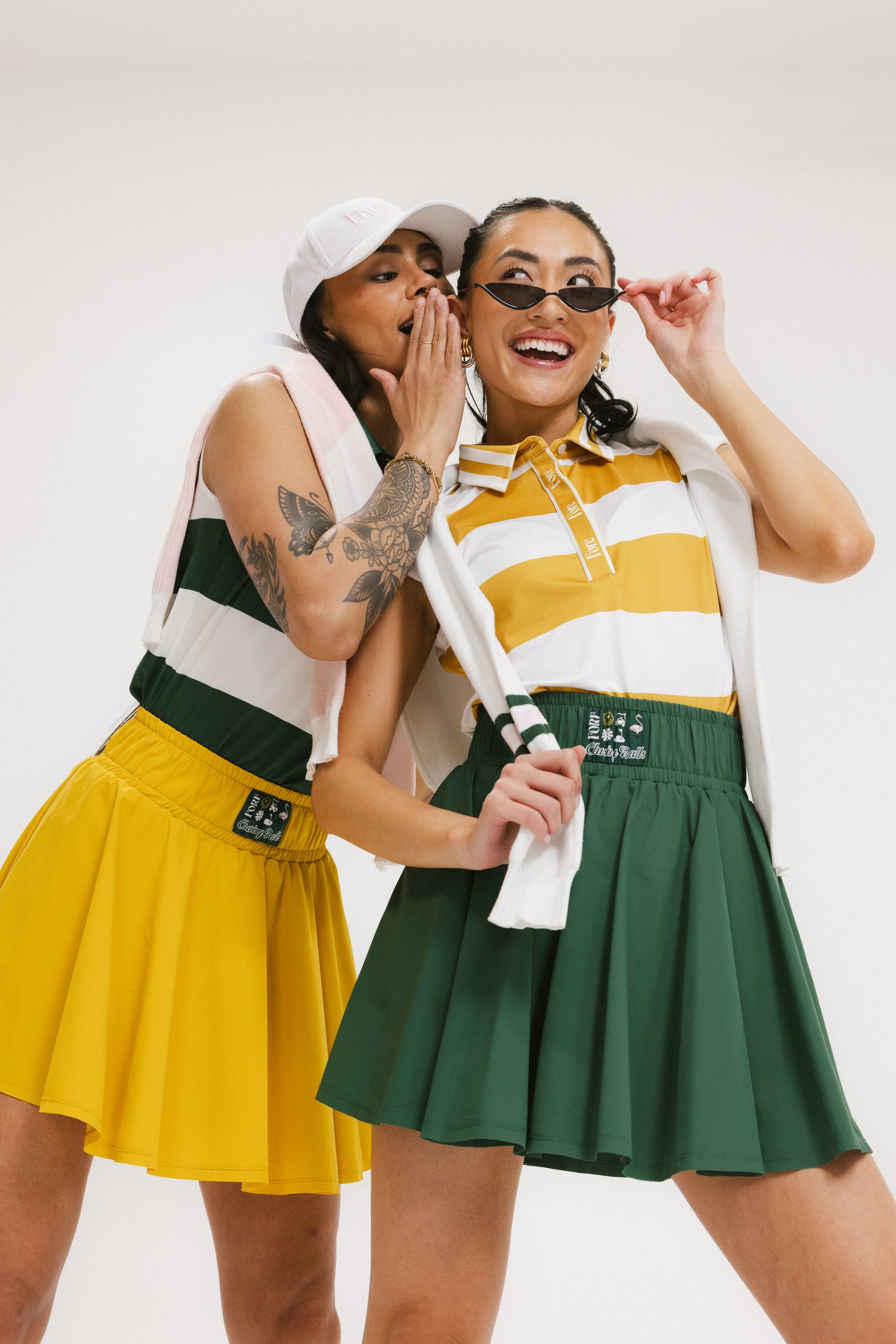 Moore Polo - Mustard/White Stripes
