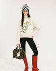 Ski Run Sweatshirt - Sugar/Green