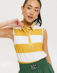 Moore Polo - Mustard/White Stripes