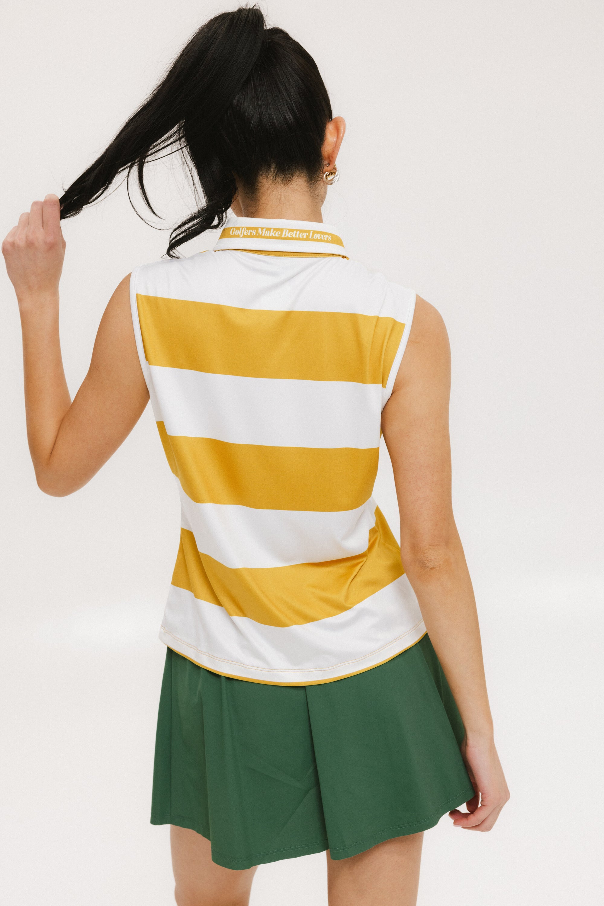 Moore Polo - Mustard/White Stripes