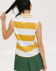 Moore Polo - Mustard/White Stripes