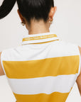 Moore Polo - Mustard/White Stripes