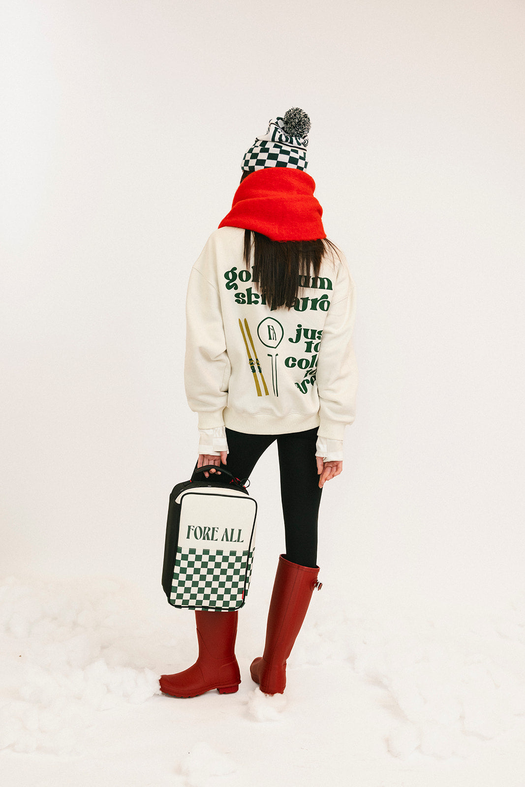 Ski Run Sweatshirt - Sugar/Green