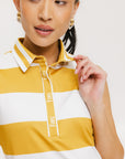 Moore Polo - Mustard/White Stripes
