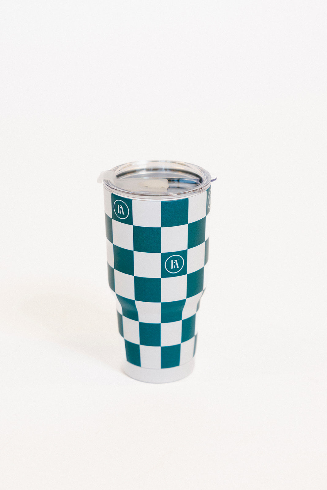 Prezzy Tumbler - Green/White Checkered