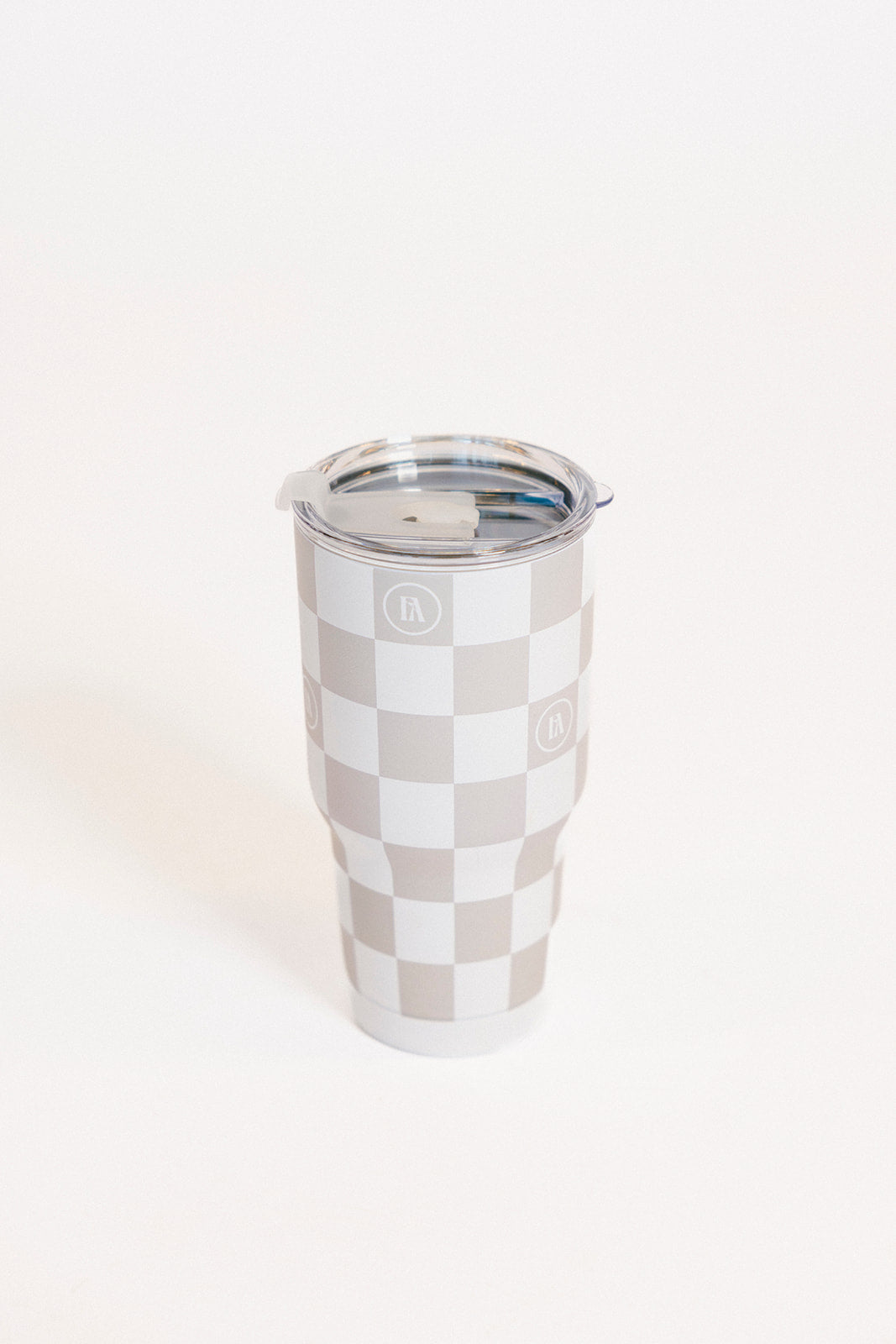 Prezzy Tumbler - Sand/White Checkered
