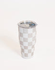 Prezzy Tumbler - Sand/White Checkered