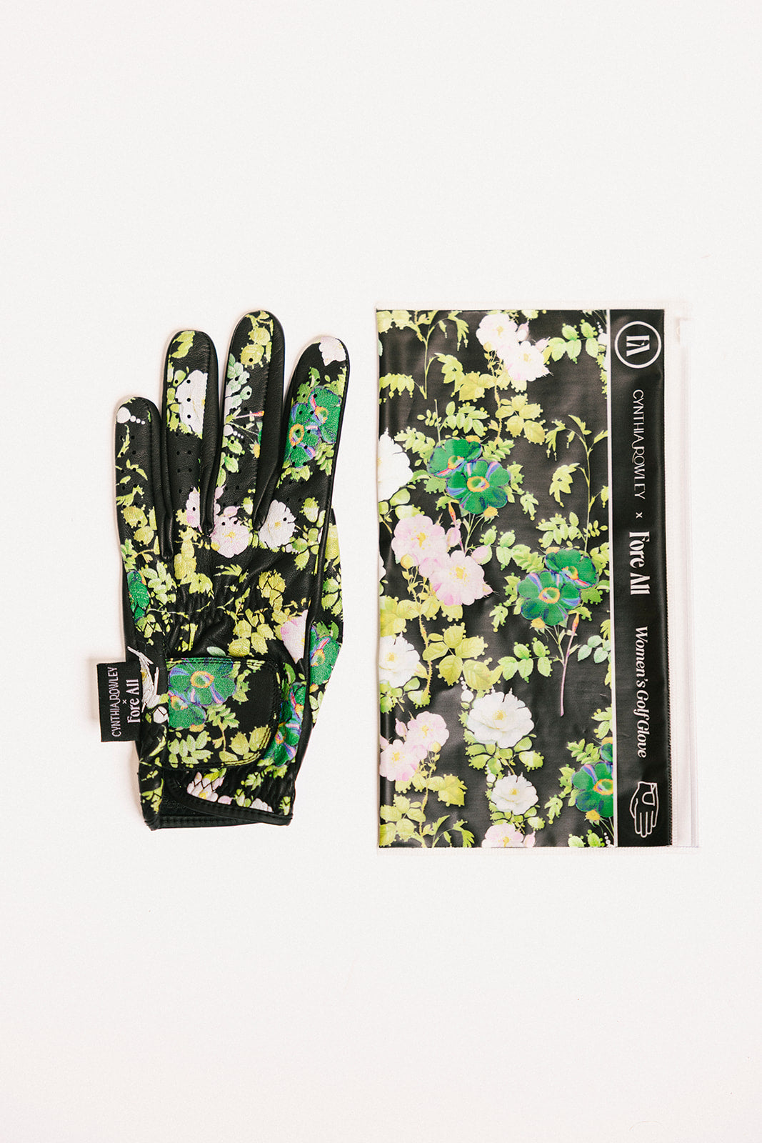 Cr X Fa Golf Glove - Black Floral