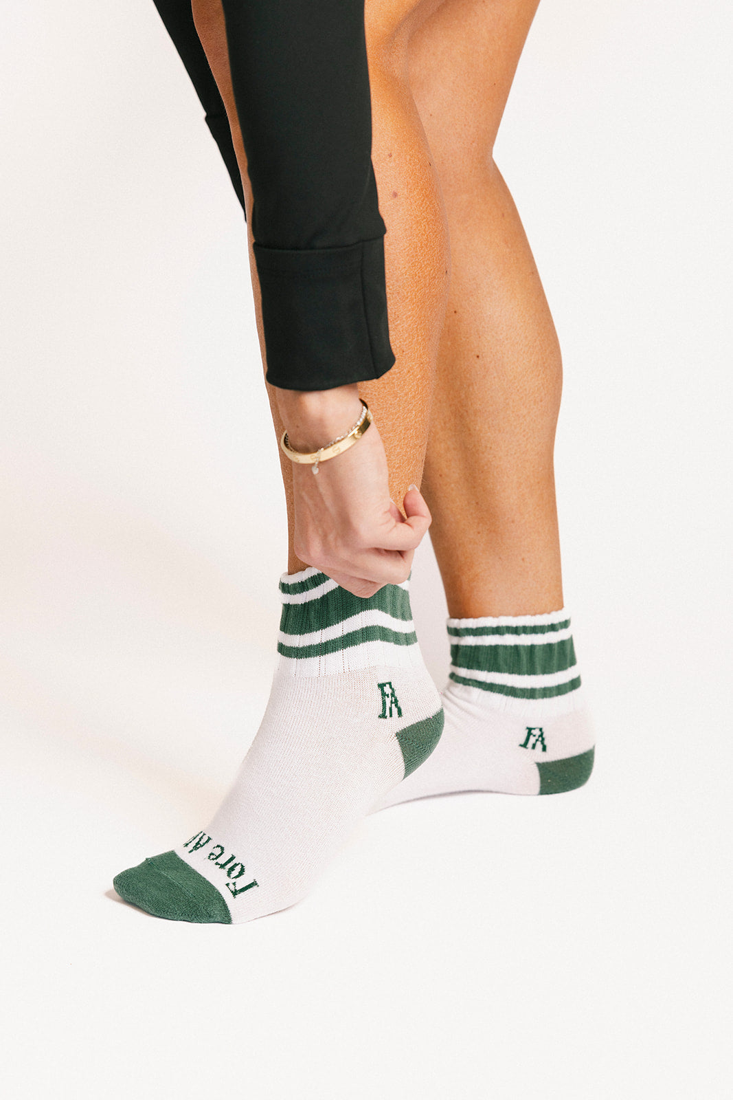 Retro Quarter Sock - Green