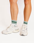 Retro Quarter Sock - Green