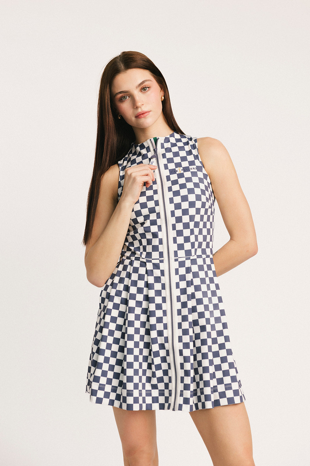 Erin Dress - Indigo/White Checkered