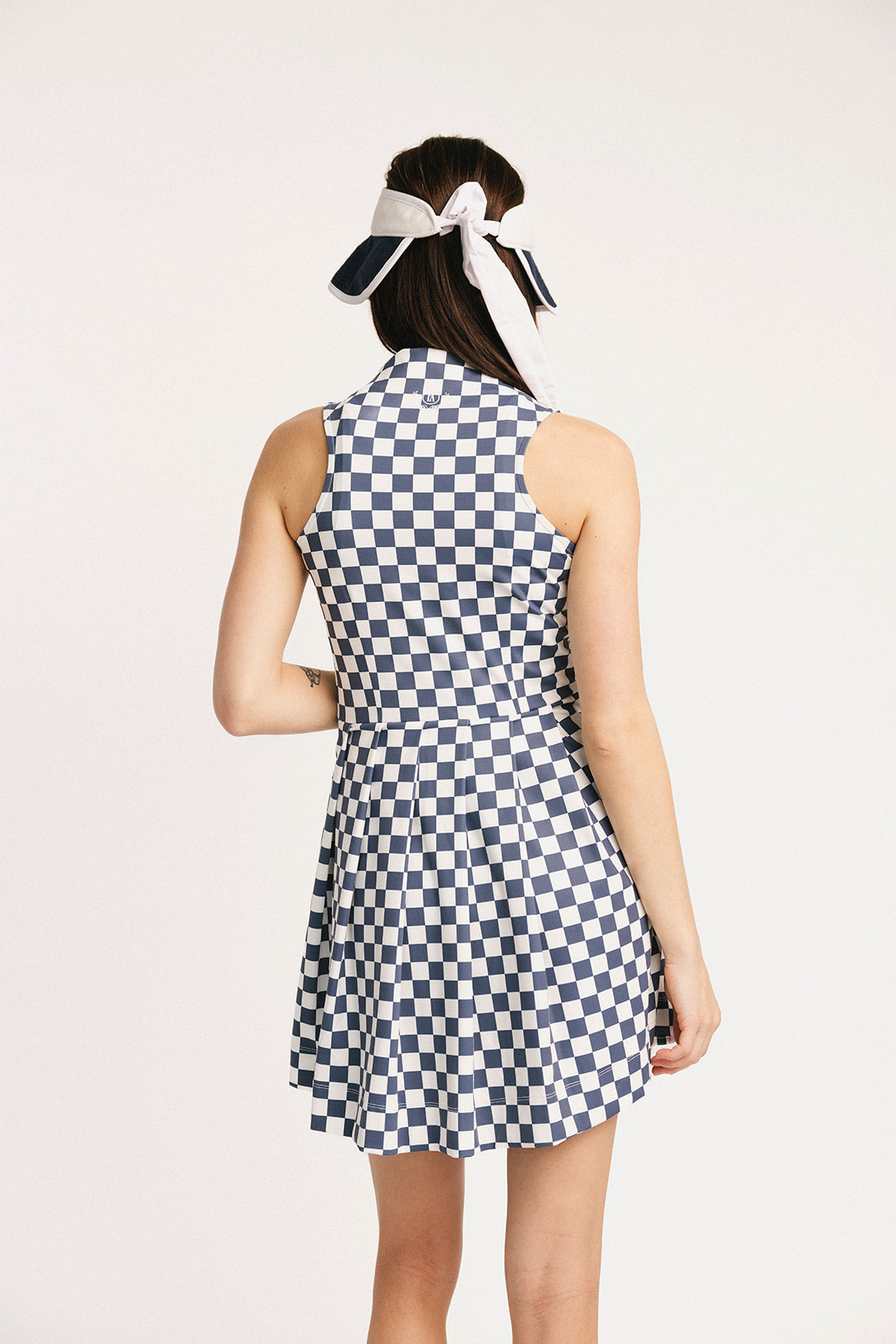Erin Dress - Indigo/White Checkered