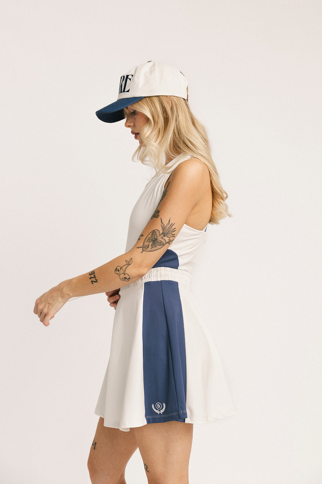 Taylor Dress - Indigo/White