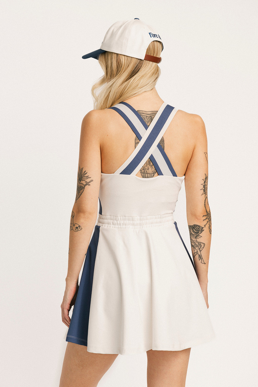 Taylor Dress - Indigo/White