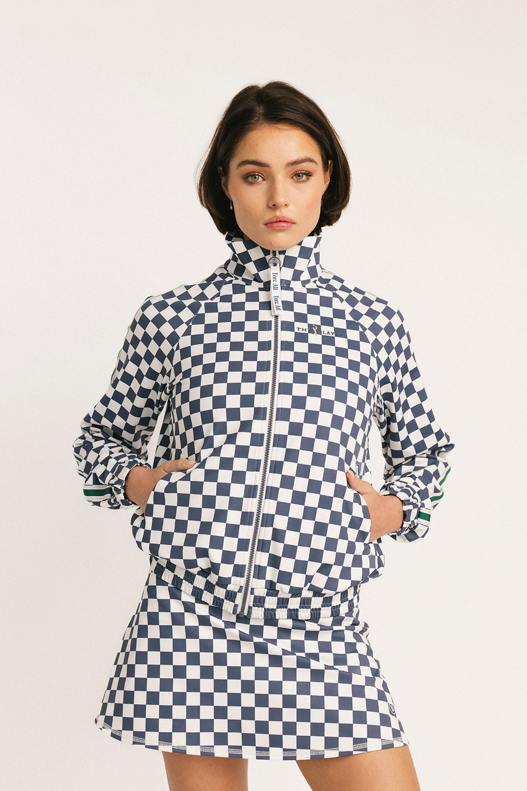Lyla Jacket - Indigo/White Checkered