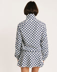 Lyla Jacket - Indigo/White Checkered