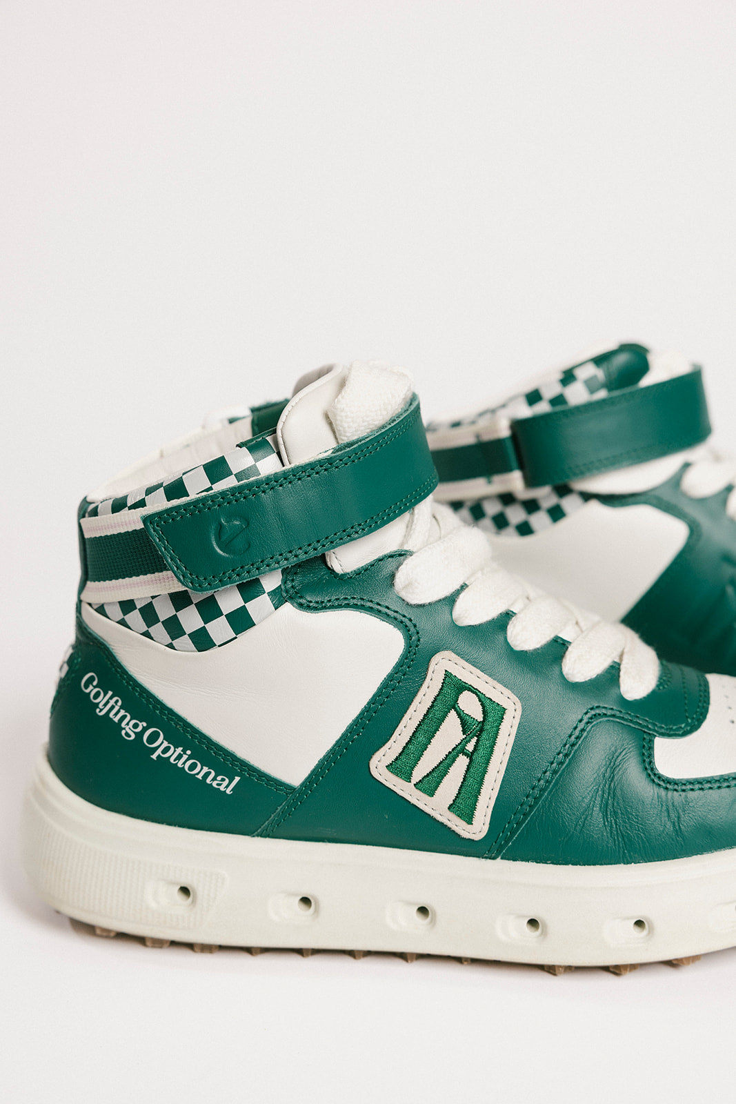 Ecco X Fore All W Golf Street 720 - White/Green Checkered