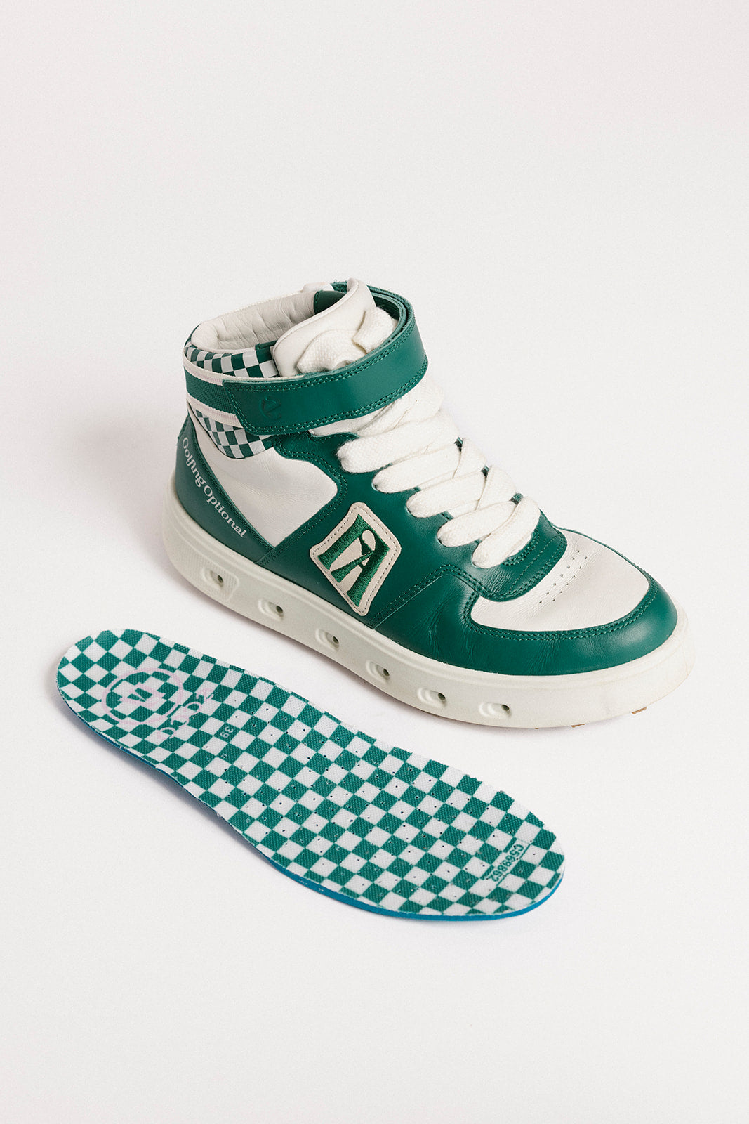 Ecco X Fore All W Golf Street 720 - White/Green Checkered
