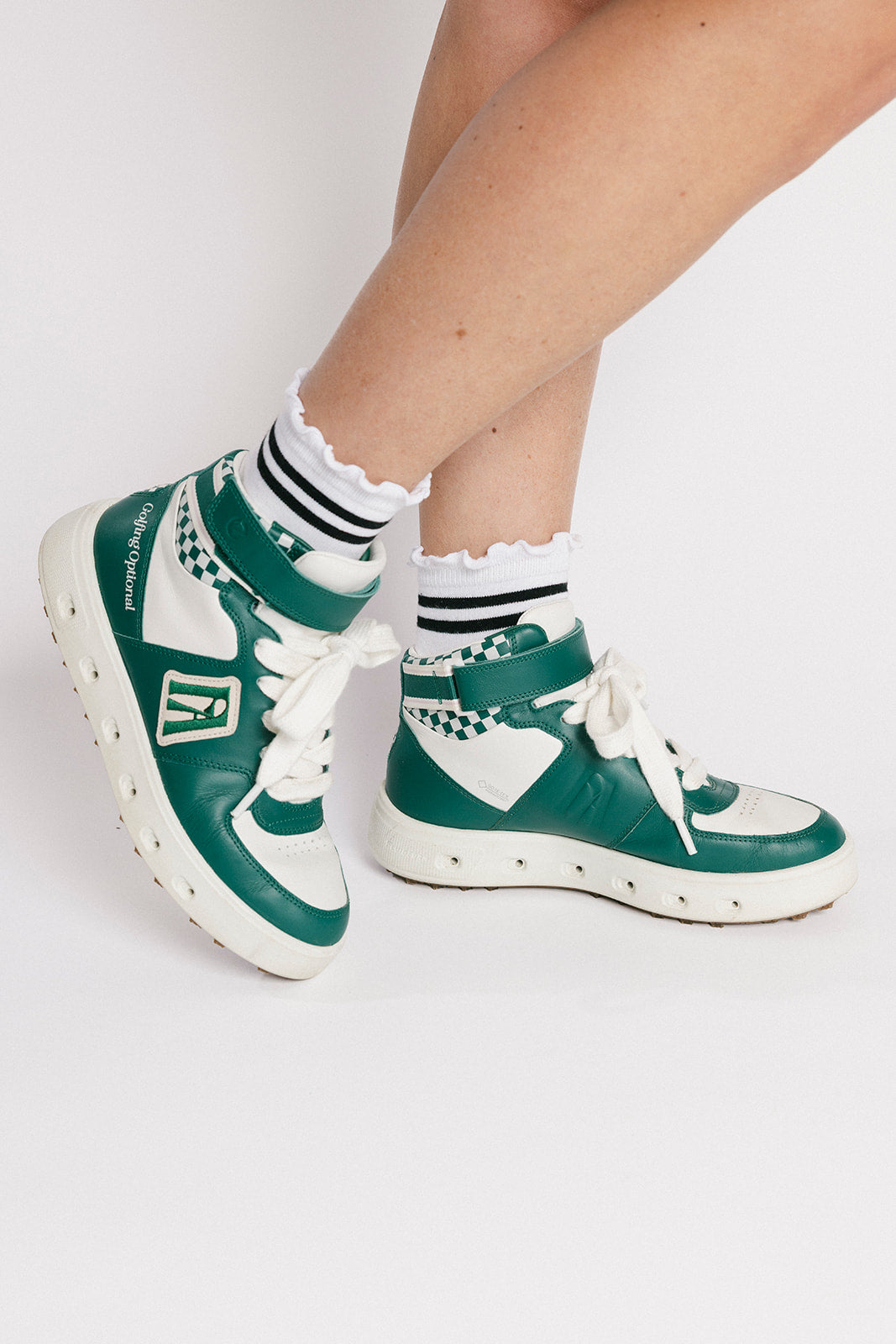 Ecco X Fore All W Golf Street 720 - White/Green Checkered
