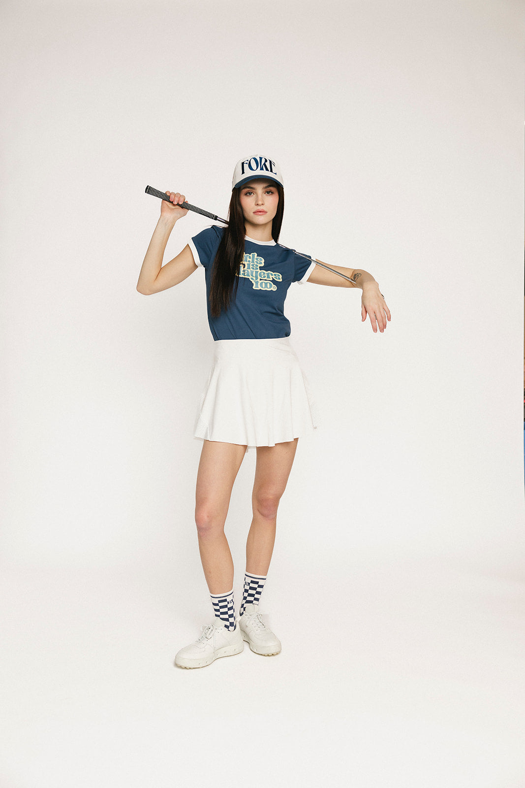 Ringer Tee - Girls Is Players Too Indigo