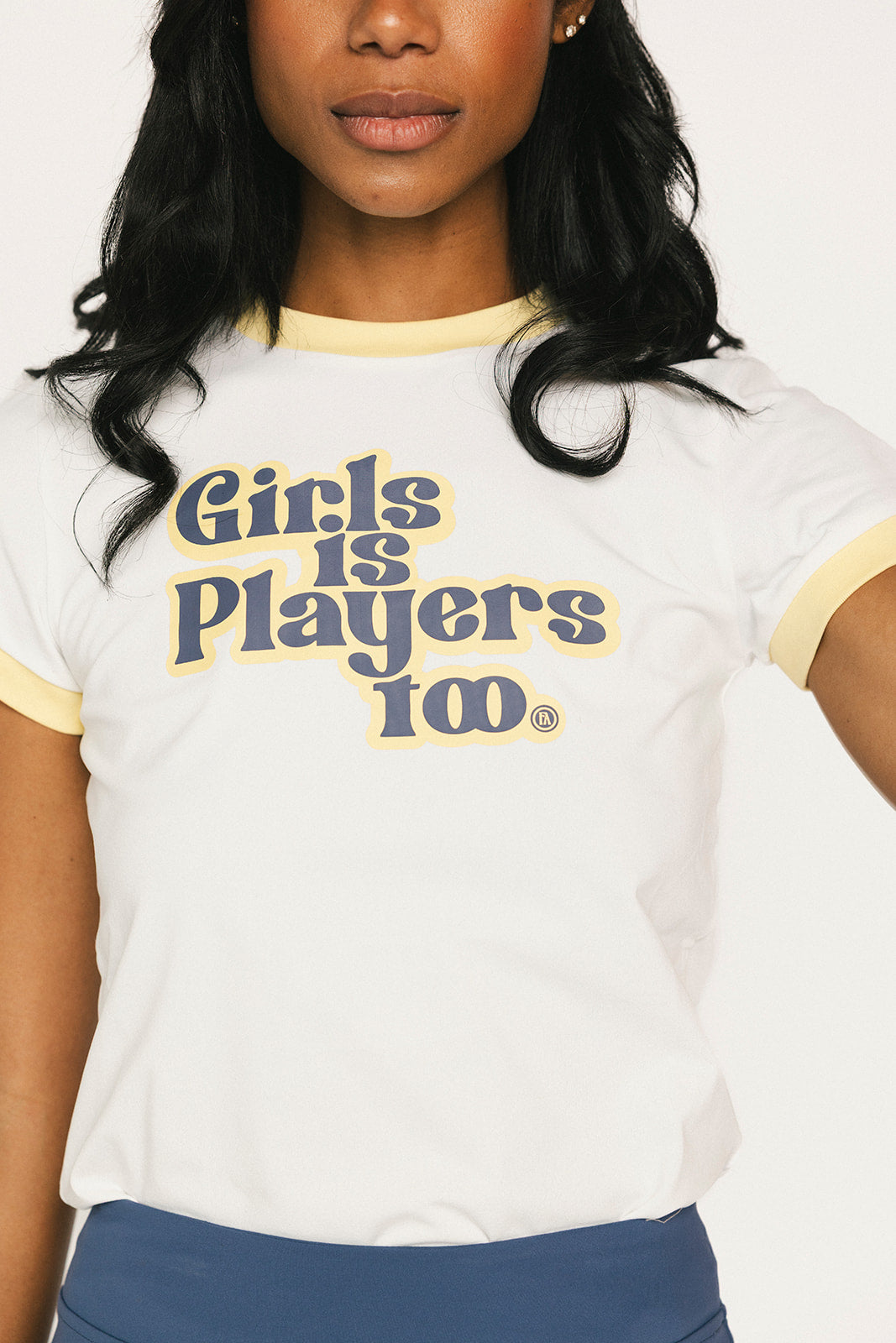 Ringer Tee - Girls Is Players Too White