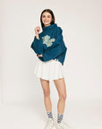 Diana Mock Neck Sweatshirt - Girls Is Players Too Indigo