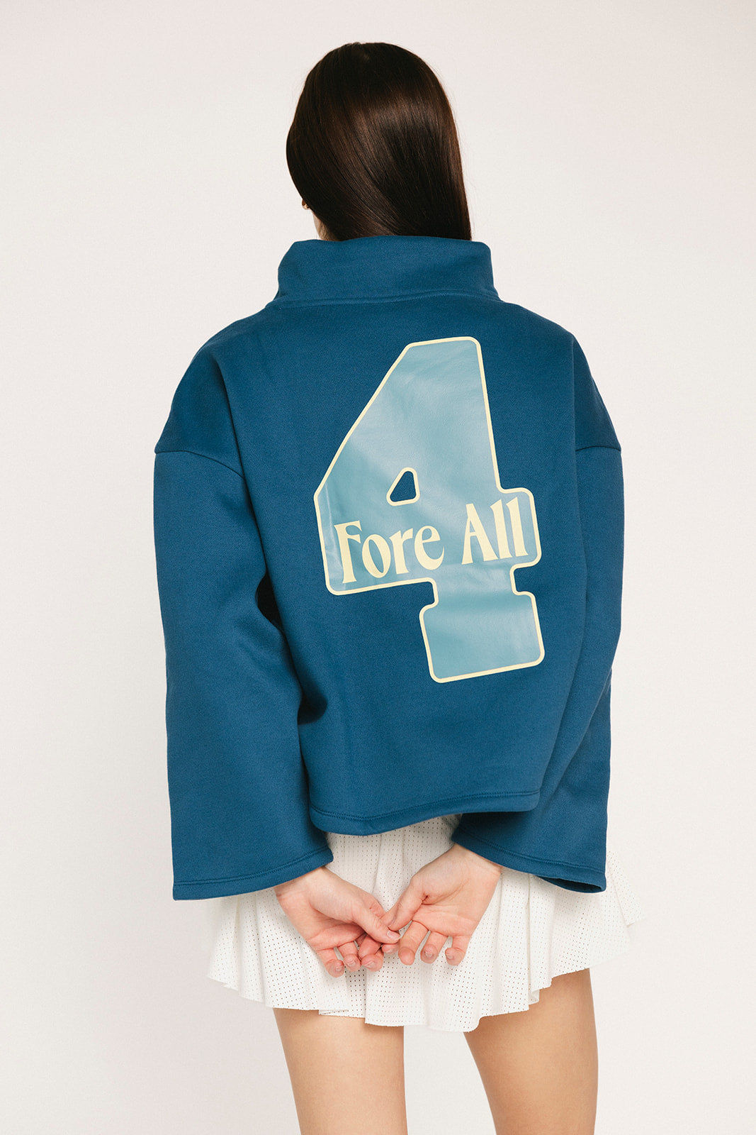 Diana Mock Neck Sweatshirt - Girls Is Players Too Indigo