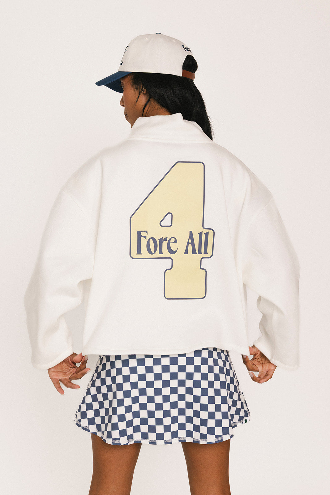 Diana Mock Neck Sweatshirt - Girls Is Players Too White