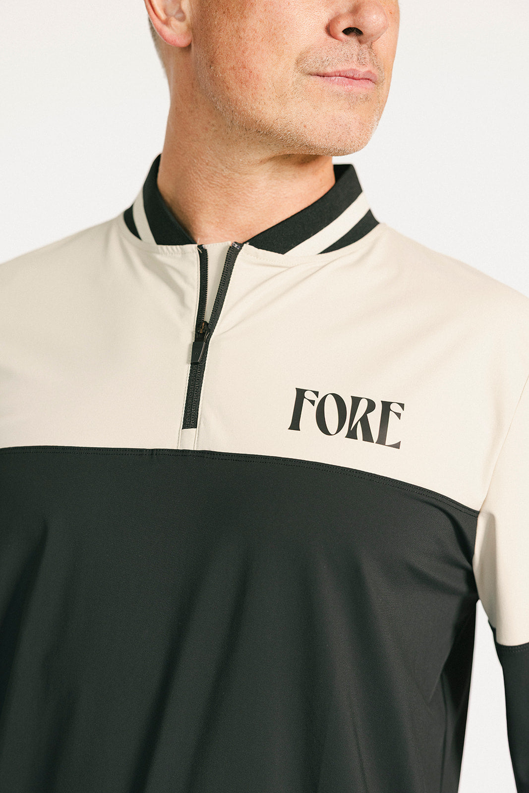 Hamilton Quarter Zip - Black/Sand