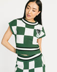 Kennedy Top - Green/White Checkered