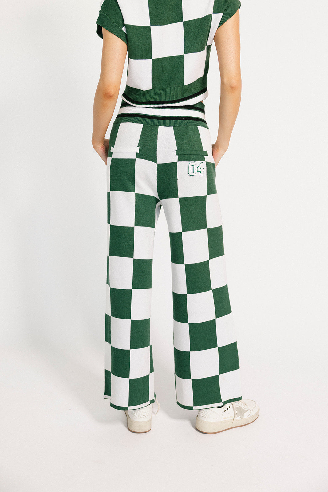 Kennedy Pant - Green/White Checkered
