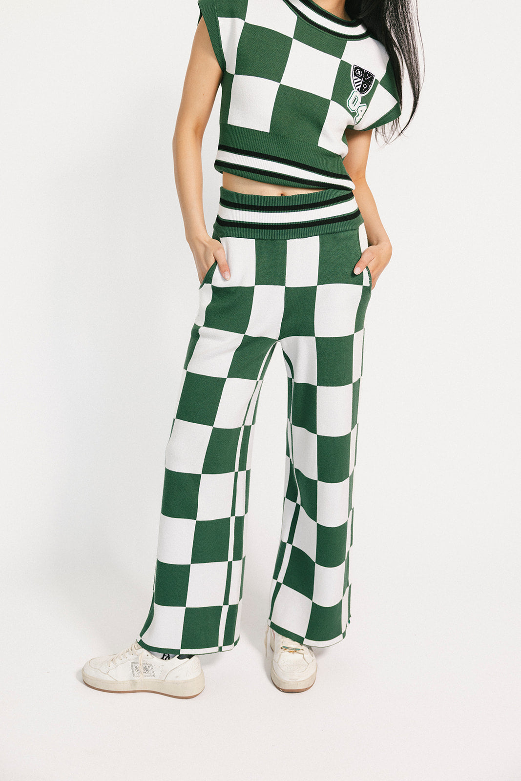 Kennedy Pant - Green/White Checkered
