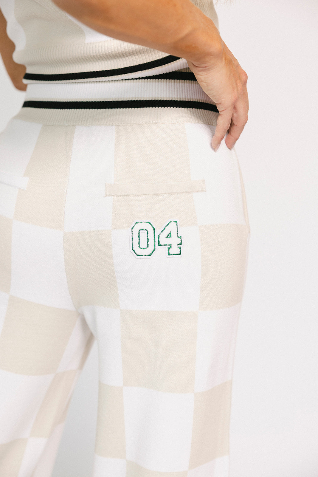 Kennedy Pant - Sand/White Checkered