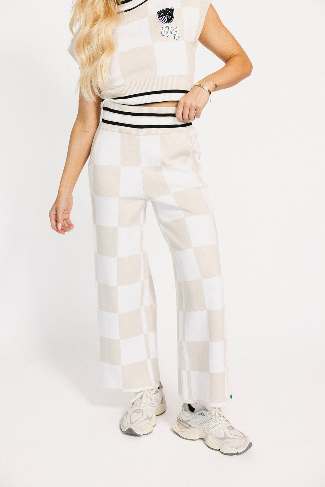 Kennedy Pant - Sand/White Checkered