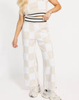 Kennedy Pant - Sand/White Checkered